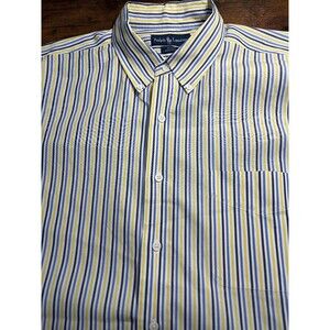 Polo Ralph Lauren Men’s Long Sleeve Button Up Striped 100% Cotton Shirt Sz XL